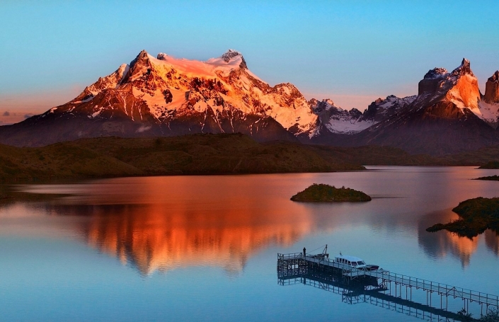 Torres del Paine National Park in Patagonia in southern Chile.