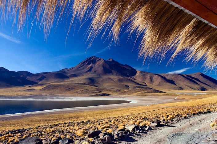 Miscanti Volcano and Lagoon in the Atacama Desert in northern Chile (approx 14500 ft)